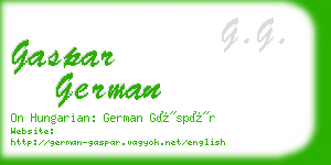 gaspar german business card
